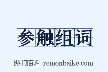 参触组词是什么意思的图片